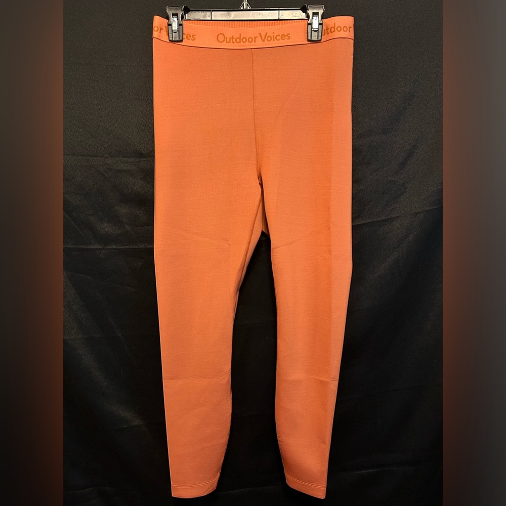 Outdoor Voices Leggings Womens Large Orange Performance Compression Training Gym